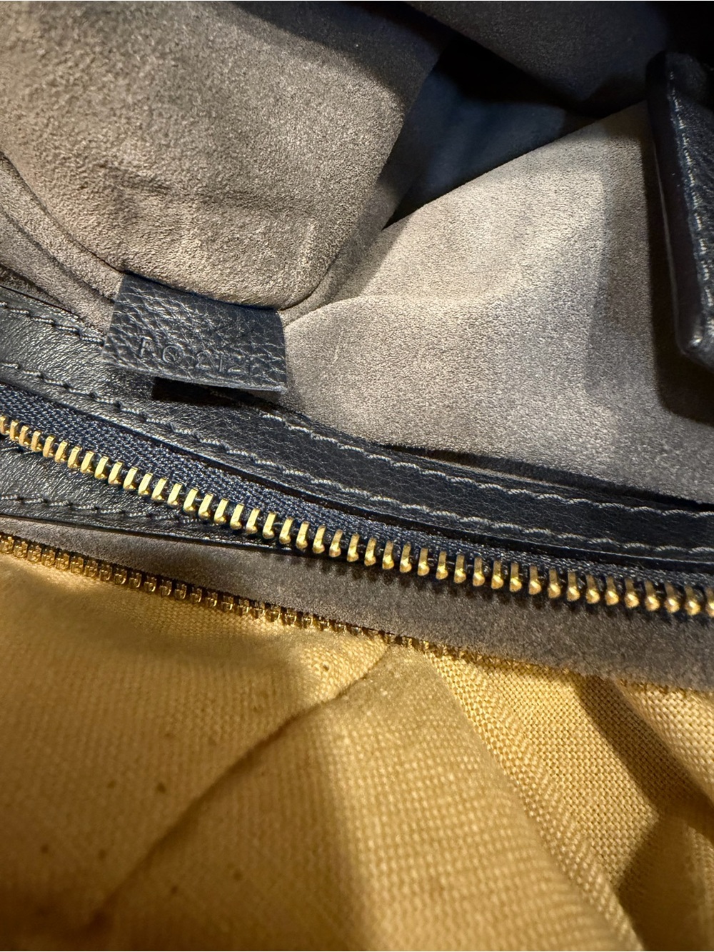 Louis Vuitton Dark Blue Leather Bag with Gold Accents Like new .Limited edision - Picture 6 of 6